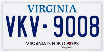 VA license plate VKV9008