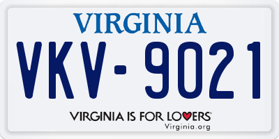 VA license plate VKV9021