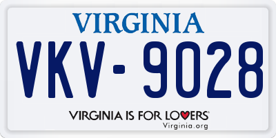 VA license plate VKV9028