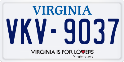 VA license plate VKV9037