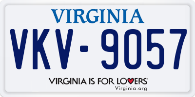 VA license plate VKV9057