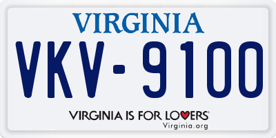 VA license plate VKV9100