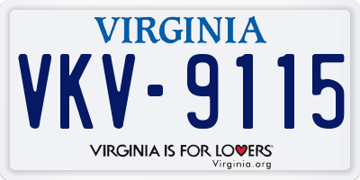 VA license plate VKV9115
