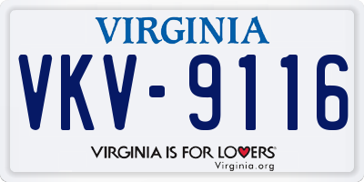 VA license plate VKV9116