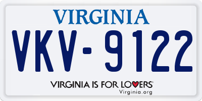 VA license plate VKV9122