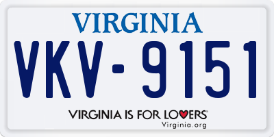VA license plate VKV9151