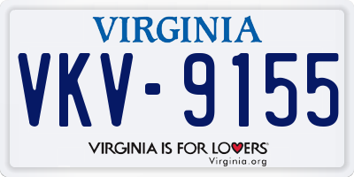 VA license plate VKV9155