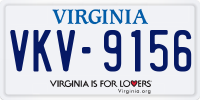 VA license plate VKV9156
