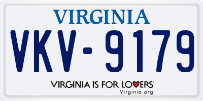 VA license plate VKV9179