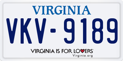 VA license plate VKV9189