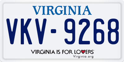 VA license plate VKV9268