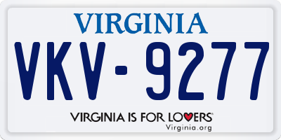 VA license plate VKV9277