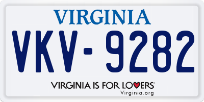 VA license plate VKV9282