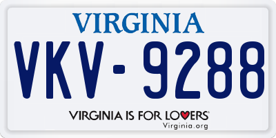 VA license plate VKV9288