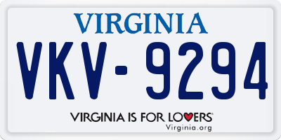 VA license plate VKV9294