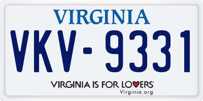 VA license plate VKV9331