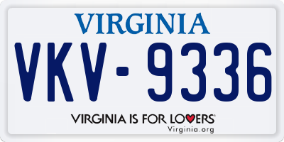 VA license plate VKV9336