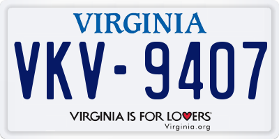 VA license plate VKV9407