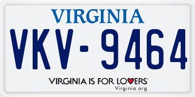 VA license plate VKV9464