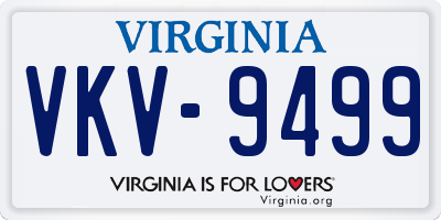 VA license plate VKV9499
