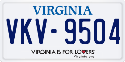 VA license plate VKV9504