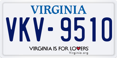 VA license plate VKV9510