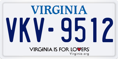 VA license plate VKV9512