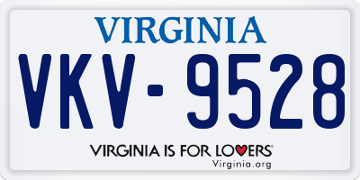VA license plate VKV9528
