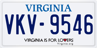 VA license plate VKV9546