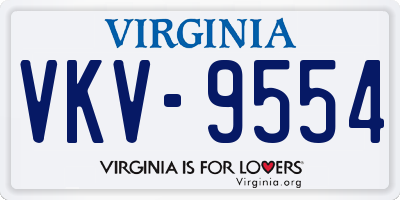 VA license plate VKV9554