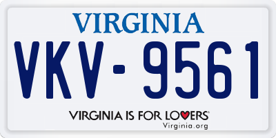 VA license plate VKV9561