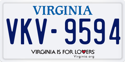 VA license plate VKV9594