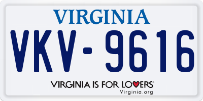 VA license plate VKV9616