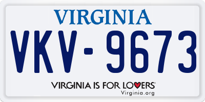VA license plate VKV9673