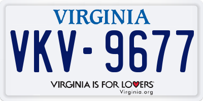 VA license plate VKV9677