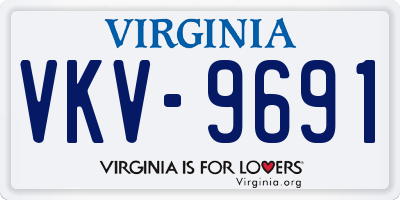 VA license plate VKV9691