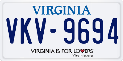 VA license plate VKV9694