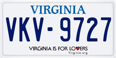 VA license plate VKV9727