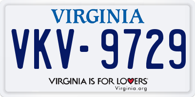 VA license plate VKV9729