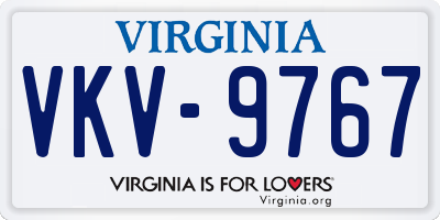 VA license plate VKV9767