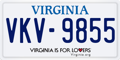 VA license plate VKV9855