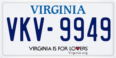 VA license plate VKV9949