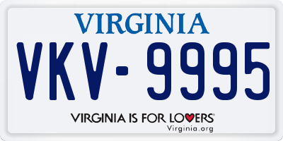 VA license plate VKV9995