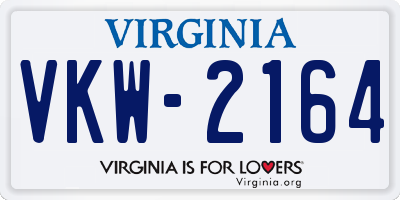 VA license plate VKW2164