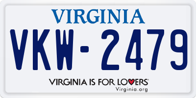 VA license plate VKW2479