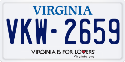 VA license plate VKW2659