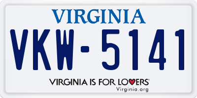VA license plate VKW5141