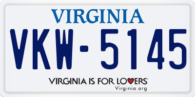 VA license plate VKW5145