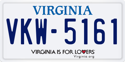 VA license plate VKW5161