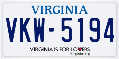 VA license plate VKW5194